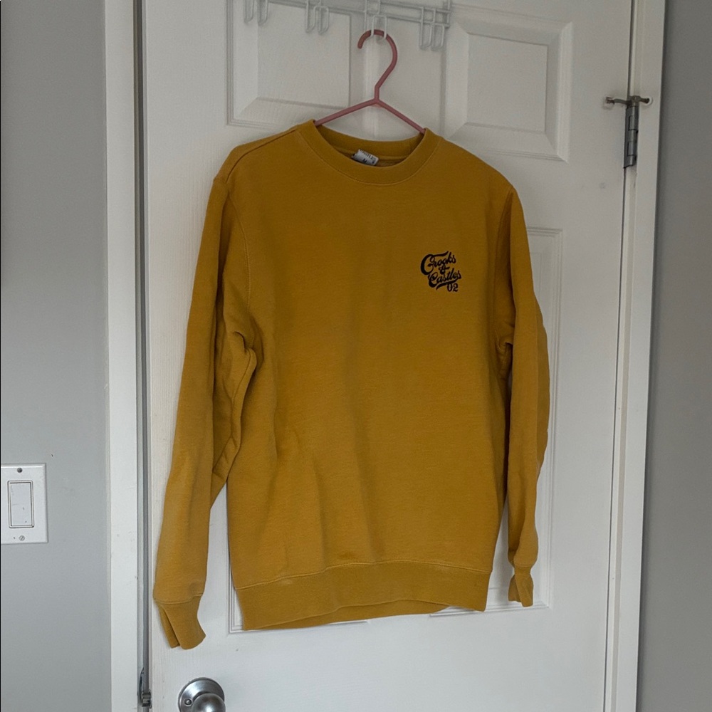 Men's Mustard Yellow Crooks & Castles sweatshirt